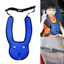 Load image into Gallery viewer, Car Child Rabbit Double Shoulder Seat Belt Adjuster, Blue, Red