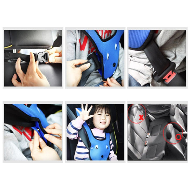 Car Child Rabbit Double Shoulder Seat Belt Adjuster, Blue, Red