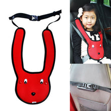 Load image into Gallery viewer, Car Child Rabbit Double Shoulder Seat Belt Adjuster, Blue, Red