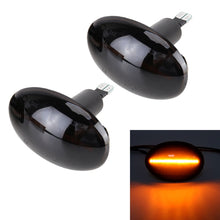 Load image into Gallery viewer, 2 PCS DC12V / 3W Car LED Dynamic Blinker Side Lights Flowing Water Turn Signal Light for BMW Mini Cooper, Amber Light, For BMW Mini Cooper (Black), For BMW Mini Cooper