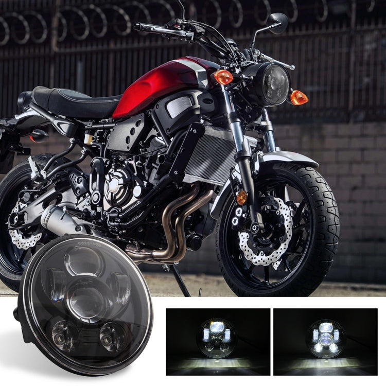 EagleVision DC9-30V 35W 6000K 4000LM 5.75 inch Round Motorcycle 6LEDs Headlight for Harley-Davidson, 5.75 inch 6LEDs