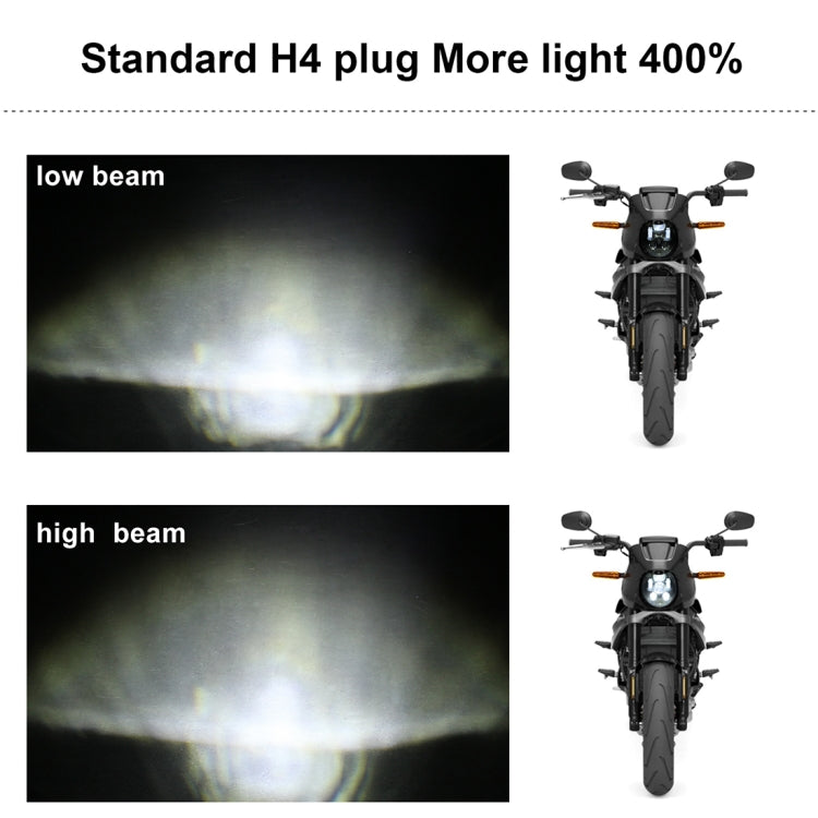 EagleVision DC9-30V 35W 6000K 4000LM 5.75 inch Round Motorcycle 6LEDs Headlight for Harley-Davidson, 5.75 inch 6LEDs