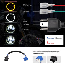 Load image into Gallery viewer, EagleVision DC9-30V 35W 6000K 4000LM 5.75 inch Round Motorcycle LED Headlight with Angel Eye for Harley-Davidson, 5.75 inch with Angel Eye
