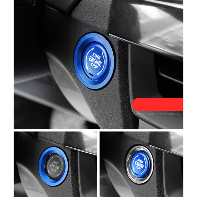 Car Engine Start Key Push Button Ring Trim Metal Sticker Decoration for Cadillac CT5 CT4 XT4 XT6 / Chevrolet Silverado, For Cadillac CT5