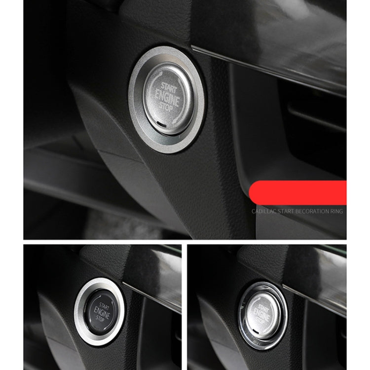 Car Engine Start Key Push Button Ring Trim Metal Sticker Decoration for Cadillac CT5 CT4 XT4 XT6 / Chevrolet Silverado, For Cadillac CT5