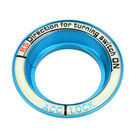 For Ford Fluorescent Aluminum Alloy Ignition Key Ring, Inside Diameter: 3.2cm, For Ford  (Sky Blue), For Ford (Black), For Ford (Gold), For Ford (Red), For Ford (Silver)