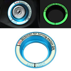 For Ford Fluorescent Aluminum Alloy Ignition Key Ring, Inside Diameter: 3.2cm, For Ford  (Sky Blue), For Ford (Black), For Ford (Gold), For Ford (Red), For Ford (Silver)