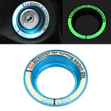 For Ford Fluorescent Aluminum Alloy Ignition Key Ring, Inside Diameter: 3.2cm, For Ford  (Sky Blue), For Ford (Black), For Ford (Gold), For Ford (Red), For Ford (Silver)