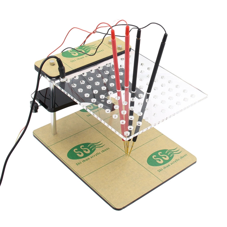 Car LED BDM Frame Holder BDM ECU Brush Test Stand with 4 Probe Pens, US Plug, BDM ECU Brush Test Stand