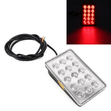 Load image into Gallery viewer, DC12V 1W Car Square Highlight Brake Lights Reversing Light with 15LEDs SMD-3528, Square (Black), Square (Red), Square (Transparent)