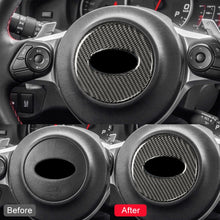 Load image into Gallery viewer, Car Carbon Fiber Steering Wheel Decorative Sticker for Subaru BRZ 2013-2017, Left and Right Drive Universal, Steering Wheel for Subaru BRZ