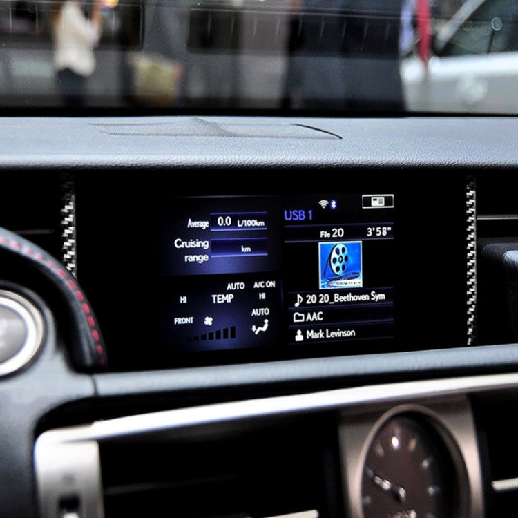 Car Carbon Fiber Navigation Decorative Sticker for Lexus IS250 2013-, Left Drive, Navigation