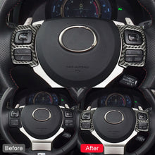 Load image into Gallery viewer, Car Carbon Fiber Steering Wheel Button Decorative Sticker for Lexus IS250 NX200 200t 300h 13-, Left Drive, Steering Wheel Button A Style, Left Drive