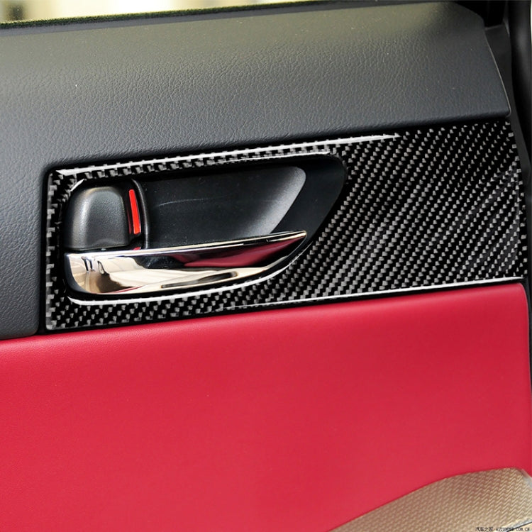 Car Carbon Fiber Rear Door Handle Decorative Sticker for Lexus IS250 2013-, Left Drive, Rear Door Handle