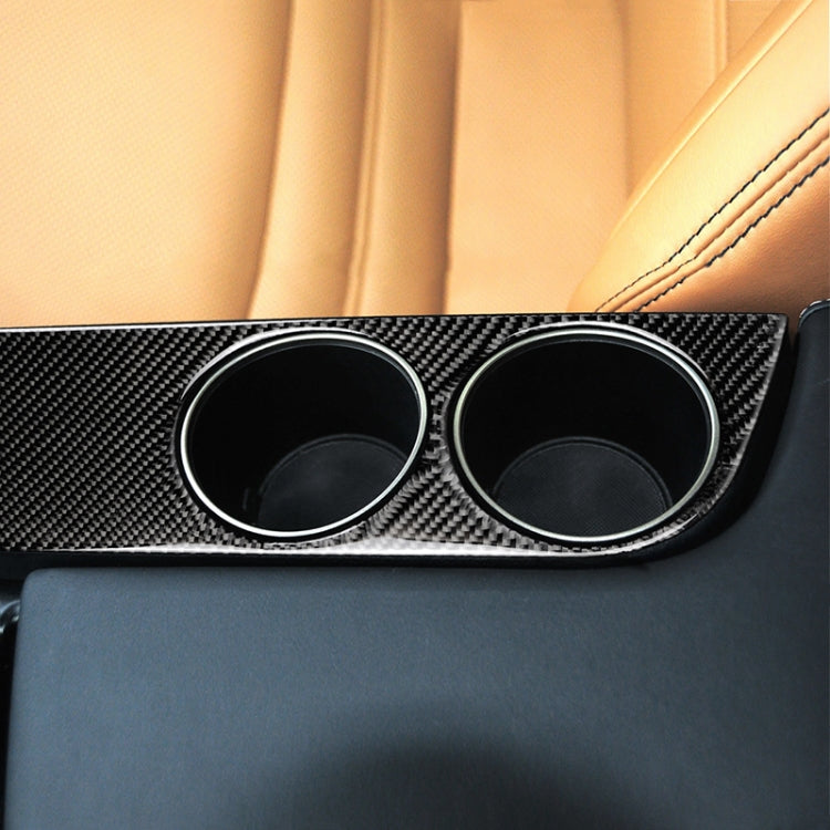 Car Carbon Fiber Water Cup Holder Panel Decorative Sticker for Lexus IS250 2013-, Left Drive, Water Cup Holder