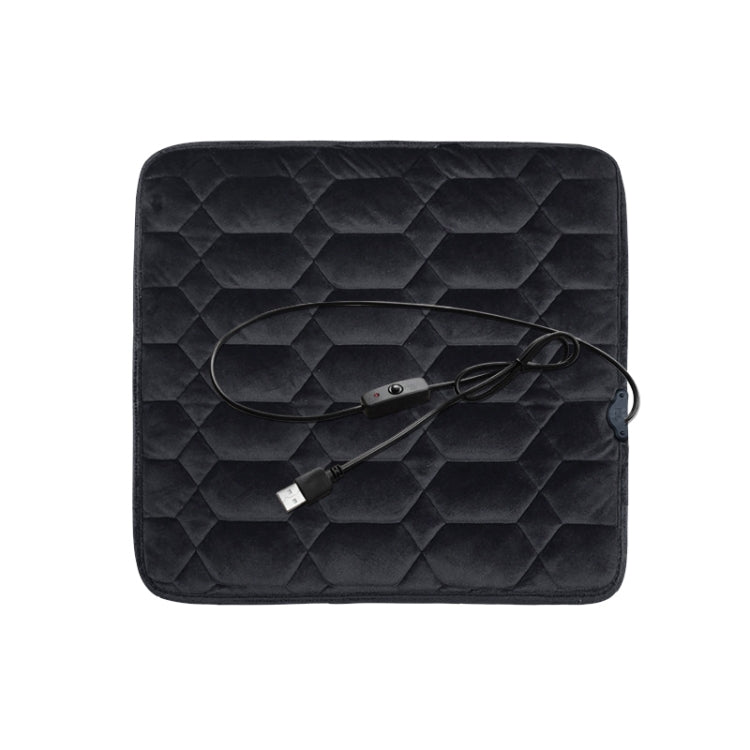 Car USB Seat Heater Cushion Warmer Cover Winter Heated Warm Mat, Style: Square, Square (Black), Square (Coffee), Square (Beige), Square (Red)