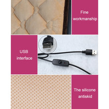 Load image into Gallery viewer, Car USB Seat Heater Cushion Warmer Cover Winter Heated Warm Mat, Style: Square, Square (Black), Square (Coffee), Square (Beige), Square (Red)