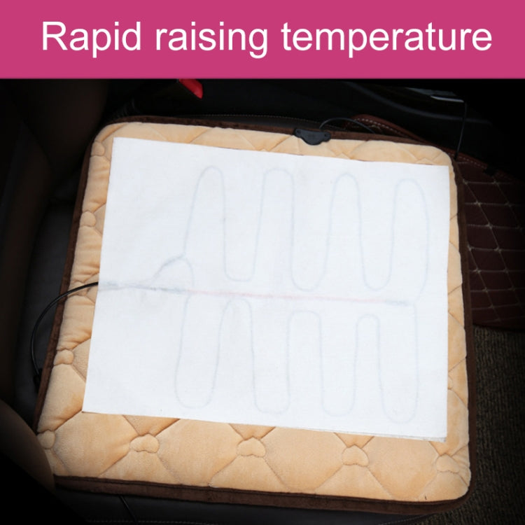 Car USB Seat Heater Cushion Warmer Cover Winter Heated Warm Mat, Style: Square, Square (Black), Square (Coffee), Square (Beige), Square (Red)