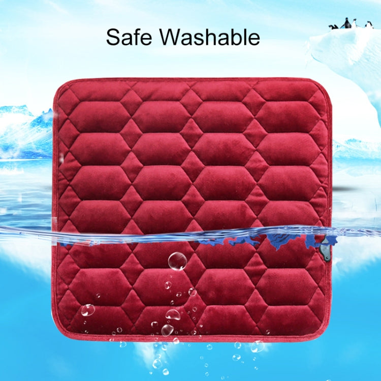 Car USB Seat Heater Cushion Warmer Cover Winter Heated Warm Mat, Style: Square, Square (Black), Square (Coffee), Square (Beige), Square (Red)