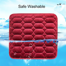 Load image into Gallery viewer, Car USB Seat Heater Cushion Warmer Cover Winter Heated Warm Mat, Style: Square, Square (Black), Square (Coffee), Square (Beige), Square (Red)