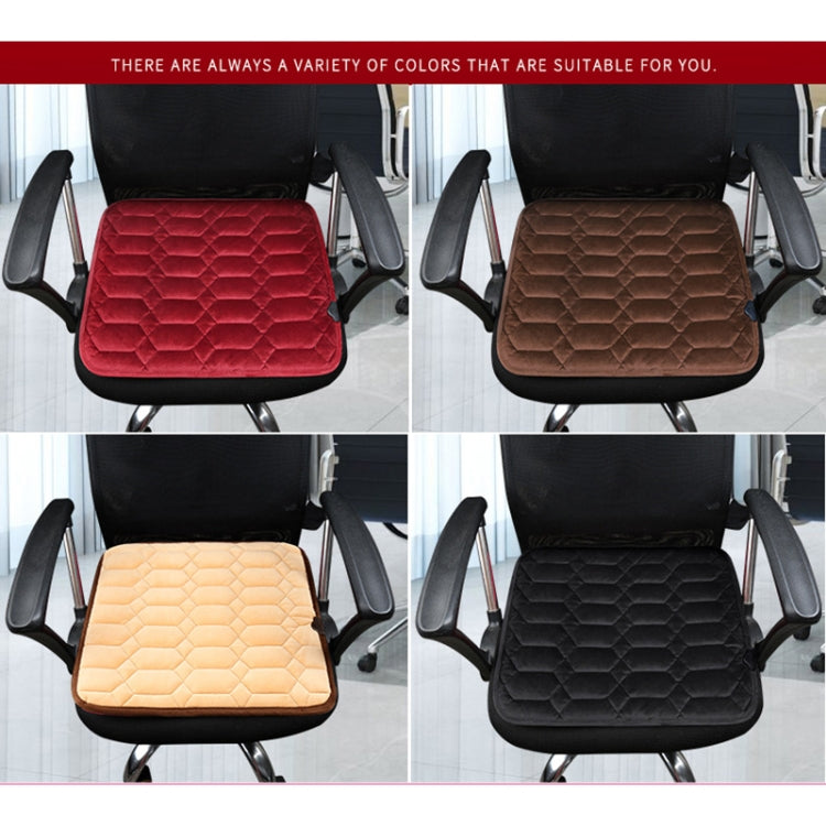 Car USB Seat Heater Cushion Warmer Cover Winter Heated Warm Mat, Style: Square, Square (Black), Square (Coffee), Square (Beige), Square (Red)