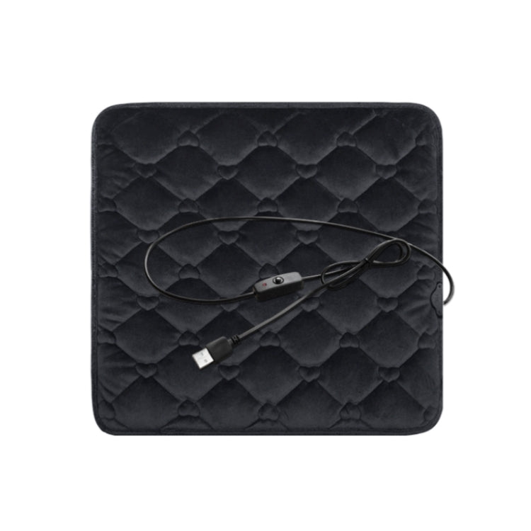 Car USB Seat Heater Cushion Warmer Cover Winter Heated Warm Mat, Style: Heart Shape, Heart Shape (Black), Heart Shape (Coffee), Heart Shape (Beige), Heart Shape (Red)