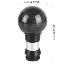 Load image into Gallery viewer, Universal Car Pressable Telescopic Carbon Fiber Gear Head Gear Shift Knob, Length: 9.5cm