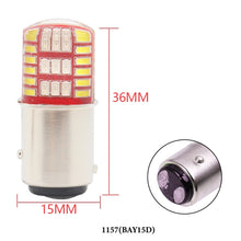 Load image into Gallery viewer, 2 PCS 1157 DC12V / 1.1W Motorcycle / Car LED Double Color Flashing Light Turn Signal / Brake Lamp with 42LEDs SMD-3014 Lamp Beads, 1157 DC12V