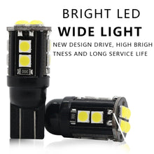 Load image into Gallery viewer, 10 PCS T10/168/194 DC12V / 1W / 6000K / 60LM Car Decoding Clearance Lights with 12LEDs SMD-3030 Lamp Beads, T10/168
