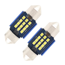 Load image into Gallery viewer, 2pcs 31mm DC12-24V / 1W / 6000K / 60LM 12LEDs SMD Car Reading Lamp Dome Light, 31mm