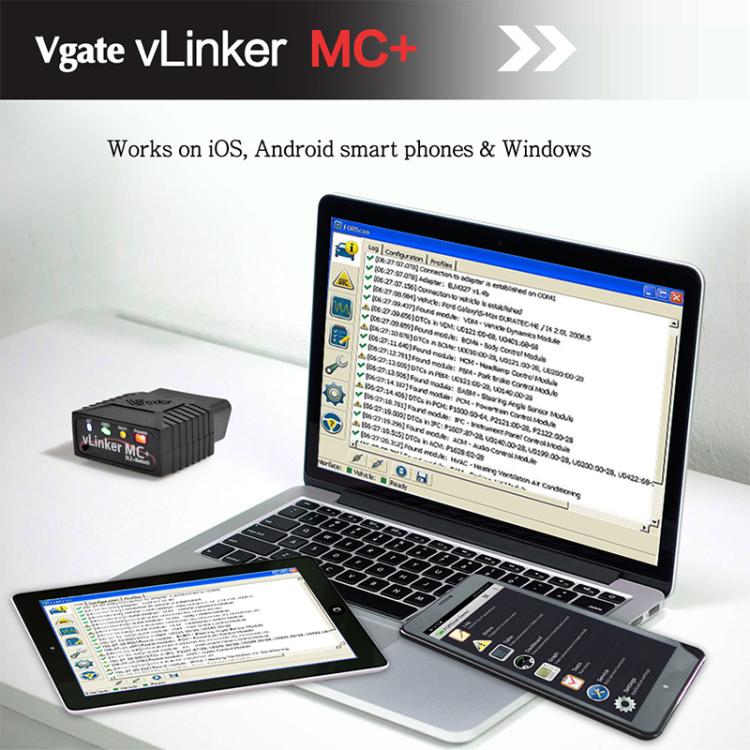 Vgate VLINKER MC+ V2.2 Bluetooth 4.0 Car OBD Fault Diagnosis Detector, MC+ V2.2 Bluetooth 4.0