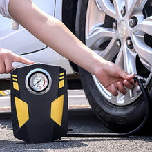 Load image into Gallery viewer, Car 12V Portable Inflatable Cylinder Pedal Pointer Air Pump with Light &amp; Tool Box, Pointer with Tool Box