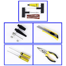 Load image into Gallery viewer, Car 12V Portable Inflatable Cylinder Pedal Pointer Air Pump with Light &amp; Tool Box, Pointer with Tool Box