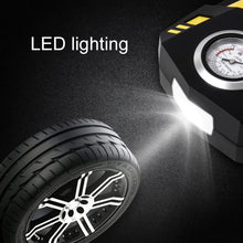 Load image into Gallery viewer, Car 12V Portable Inflatable Cylinder Pedal Pointer Air Pump with Light &amp; Tool Box, Pointer with Tool Box
