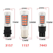 Load image into Gallery viewer, 2 PCS 7443 DC12V / 2.2W Car Strobe Brake Lights with 42LEDs SMD-2835 Lamps, 7443 Strobe