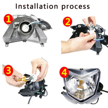 Load image into Gallery viewer, BA20D DC12-80V / 20W / 6000K / 2000LM Motorcycle Headlight with Angel Eyes, BA20D, BA20D (Blue), BA20D (Red)