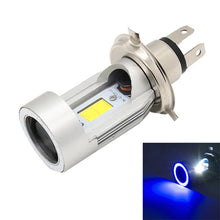 Load image into Gallery viewer, H4 DC12-80V / 20W / 6000K / 2000LM Motorcycle Headlight with Angel Eyes, H4, H4 (Blue), H4 (Red)