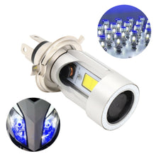 Load image into Gallery viewer, H4 DC12-80V / 20W / 6000K / 2000LM Motorcycle Headlight with Angel Eyes, H4, H4 (Blue), H4 (Red)