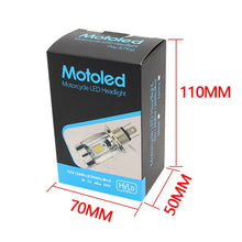 Load image into Gallery viewer, H4 DC12-80V / 20W / 6000K / 2000LM Motorcycle Headlight with Angel Eyes, H4, H4 (Blue), H4 (Red)