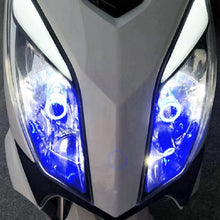 Load image into Gallery viewer, H4 DC12-80V / 20W / 6000K / 2000LM Motorcycle Headlight with Angel Eyes, H4, H4 (Blue), H4 (Red)