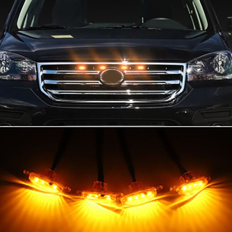 DC12V / 6W 4 in 1 Front Grille Warning Light for Ford Raptor F150 2017-2019, 4 in 1 (Yellow), 4 in 1