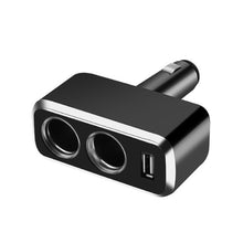 Load image into Gallery viewer, SHUNWEI SD-1909 80W 0.8A Car 2 in 1 USB Charger 90 Degree Free Rotation Cigarette Lighter, SD-1909 (Black), SD-1909