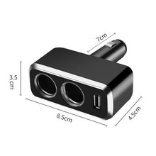 Load image into Gallery viewer, SHUNWEI SD-1909 80W 0.8A Car 2 in 1 USB Charger 90 Degree Free Rotation Cigarette Lighter, SD-1909 (Black), SD-1909