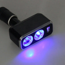 Load image into Gallery viewer, SHUNWEI SD-1909 80W 0.8A Car 2 in 1 USB Charger 90 Degree Free Rotation Cigarette Lighter, SD-1909 (Black), SD-1909