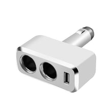 Load image into Gallery viewer, SHUNWEI SD-1909 80W 0.8A Car 2 in 1 USB Charger 90 Degree Free Rotation Cigarette Lighter, SD-1909 (Black), SD-1909
