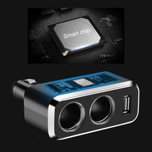 Load image into Gallery viewer, SHUNWEI SD-1909 80W 0.8A Car 2 in 1 USB Charger 90 Degree Free Rotation Cigarette Lighter, SD-1909 (Black), SD-1909