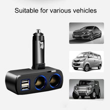 Load image into Gallery viewer, SHUNWEI SD-1918 80W 3.1A Car 2 in 1 Dual USB Charger, SD-1918 (Black), SD-1918