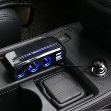 Load image into Gallery viewer, SHUNWEI SD-1938 120W 3A Car 3 in 1 Dual USB Charger Cigarette Lighter with Atmosphere Light, SD-1938 (Black), SD-1938