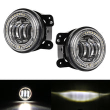 Load image into Gallery viewer, 2 PCS DC12V-30V / 30W / 3A / 1440LM 12LEDs  4 inch Car LED Colorful Fog Light, Style: White Background, Style: White Background (White Light), Style: White Background (Yellow Light)