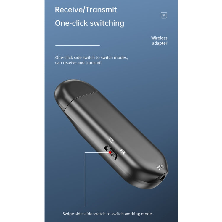 T-13 Bluetooth 5.0 LCD Digital Display Bluetooth Adapter Receiver Transmitter, T-13